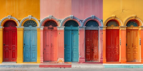 Colorful facades showcasing architectural diversity and charm