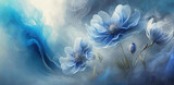 Fototapeta Fototapeta w kwiaty na ścianę - Niebieskie kwiaty 