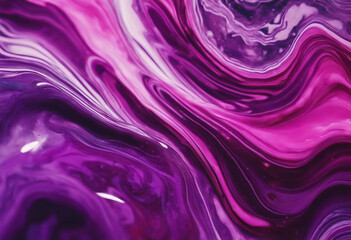 Purple and magenta waves on fusion of colors Fluid Art Abstract marble background or texture