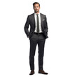 © Klanarong Chitmung - Suave photograph of a well-dressed professional standing isolated on white background