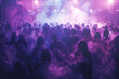 © agnes - Hazy dance floor scene with crowd and bright light effects