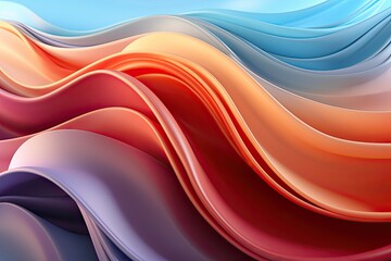 Wall Mural - A vibrant abstract background filled with a colorful display of wavy lines intertwining in an artistic and dynamic composition