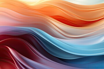 Aufkleber - A dynamic, colorful background with wavy lines swirling and intertwining in a mesmerizing display of creativity and movement