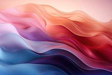 Poster - Swirling and vibrant wavy shapes create a colorful and abstract background