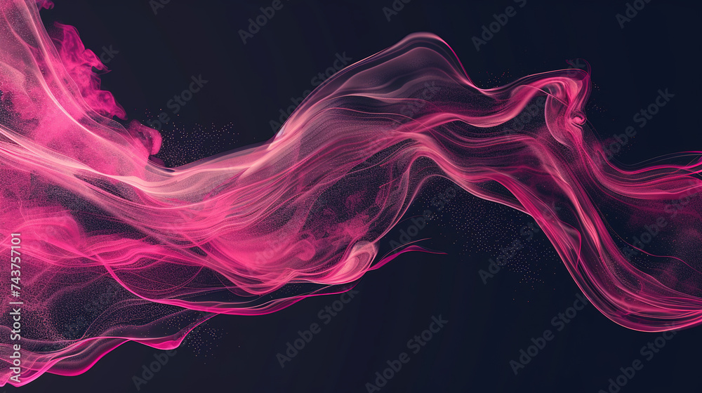 Beautiful dark abstract background with wave shaped pink splash Stock ...