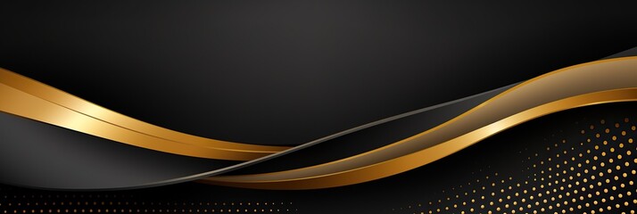 Sticker - A mesmerizing wavy design in black and gold, creating a luxurious and sophisticated background