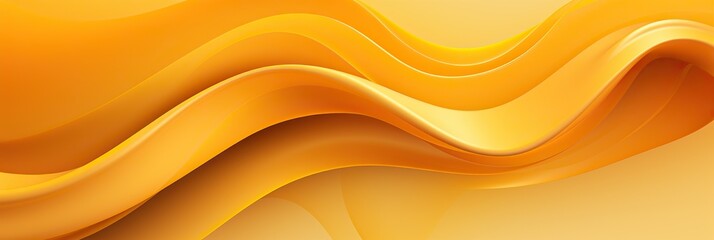 Aufkleber - Abstract yellow background with dynamic wavy lines flowing gracefully across the canvas in a harmonious dance of movement and light