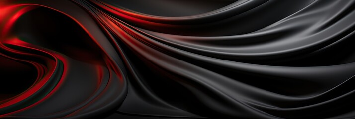 Poster - A vibrant abstract background featuring intertwining red and black wavy lines creating a dynamic and mesmerizing visual