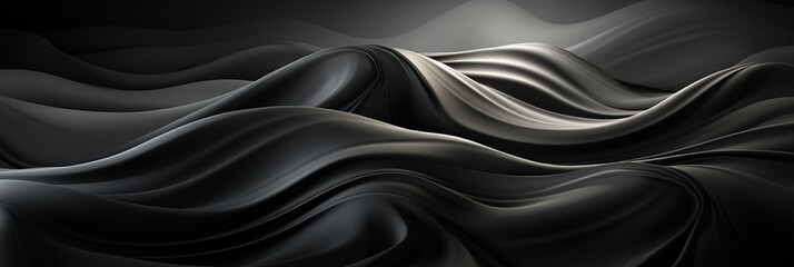 Poster - A striking black powerful and dynamic ocean wave crashing onto the shore, capturing the raw beauty and force of nature