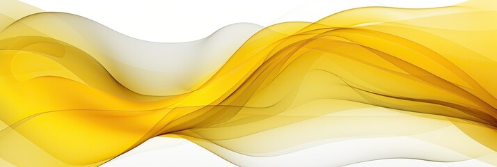 Poster - A vibrant, abstract background featuring wavy lines in shades of yellow and white, creating a dynamic and energetic visual experience