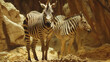 Male Grevy's zebra in its enclosure. Scientific.
