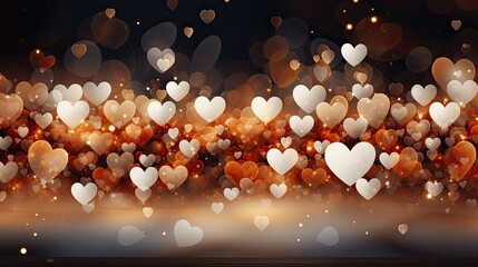 Leinwandbilder - colorful hearts, resembling a whimsical dance, floating elegantly in the air