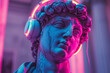© ADDICTIVE STOCK - Modern twist on classical art with neon lighting Generative AI image