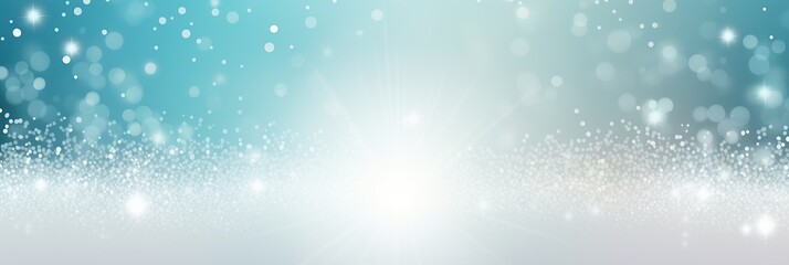 Canvas Print - A serene blue and white background adorned with delicate snowflakes, creating a magical winter wonderland