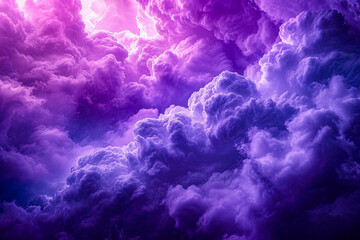 Poster - Purple and blue cloudscape with darker clouds in the middle.