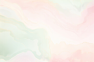 Poster - swirls of pink and green marble. The colors blend elegantly, creating a mesmerizing and artistic display