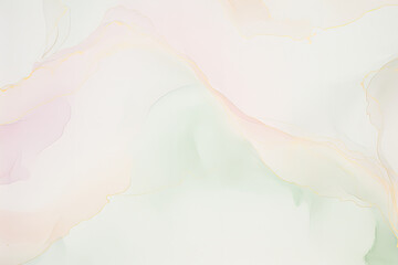 Poster - This painting features a serene white and pink background, creating a soft and dreamy atmosphere. The colors blend harmoniously, evoking a sense of tranquility and lightness