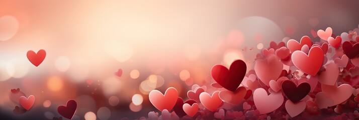 Leinwandbilder - A mesmerizing display of hearts floating gracefully in the air, forming a delightful and heartwarming scene