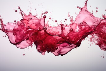 Leinwandbilder - A vibrant red liquid is captured mid-splash as it defies gravity, creating a mesmerizing display of fluid dynamics