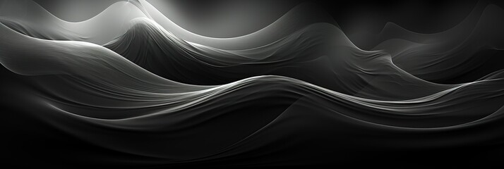 Fototapete - A mesmerizing black and white scene capturing the immense power of a crashing wave, frozen in time as it meets the shore with grace and force