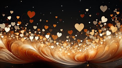 Poster - A sea of golden hearts sparkles against a dark backdrop, evoking warmth and celebration.