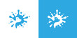 Creative Dog Splash Logo. Dog and Water with Minimalist Style. Pet Wash Logo Icon Symbol Vector Design Template.