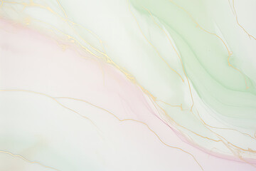 Poster -  intricate patterns and delicate swirls of a pink and green marble texture, showcasing the natural beauty and unique colors of the stone