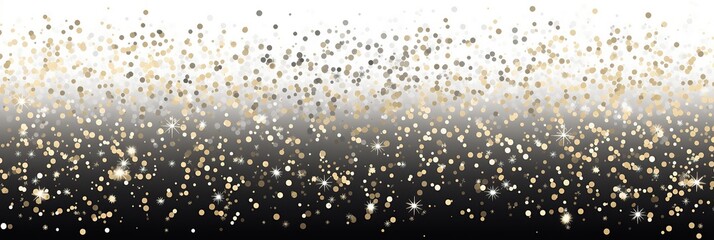 Poster - A mesmerizing black and white background adorned with elegant gold glitter, creating a luxurious and sophisticated atmosphere