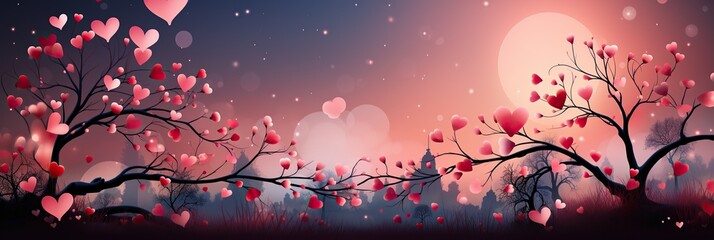 Aufkleber - A mesmerizing painting of colorful hearts gracefully floating in the air, creating a harmonious and ethereal scene filled with love and serenity