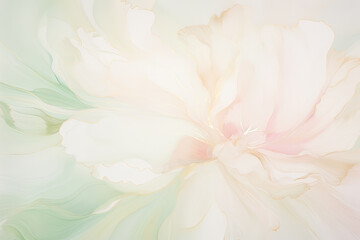 Wall Mural - stunning large white flower with a pink center, radiating natural beauty and elegance