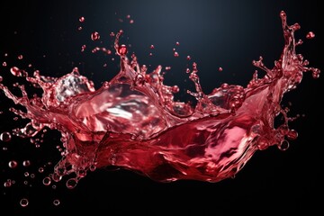 Leinwandbilder - A dynamic splash of water frozen in time against a stark black background, creating a mesmerizing contrast of light and dark