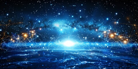 Wall Mural - Abstract space galaxy cosmos colorful explosion background