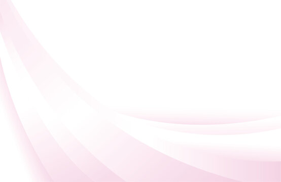 Abstract white background with soft pink gradient in shape of wave curve. Editable background with lot of text space
