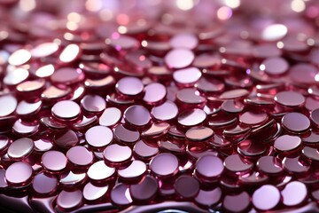 Poster - A detailed close-up view of a vibrant and reflective purple surface, showcasing its shiny and mesmerizing texture under the light