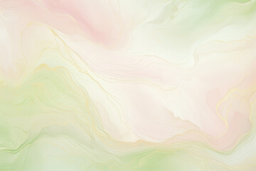 Aufkleber - This abstract painting features a harmonious blend of soft pastel colors, creating a soothing and dreamy atmosphere. Swirling shapes and subtle textures evoke a sense of tranquility and beauty