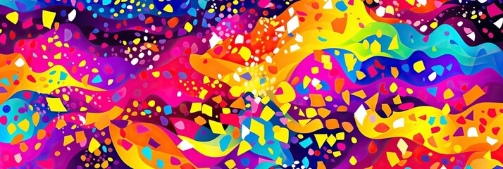Aufkleber - A vibrant explosion of colors creating a mesmerizing and energetic display on a textured background
