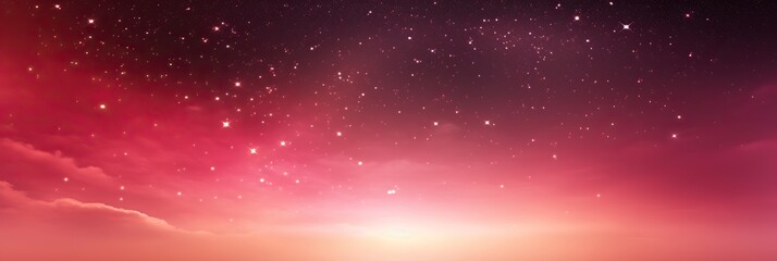 Poster - A magical night sky filled with twinkling stars and wispy clouds. The stars seem to be dancing among the clouds, creating a mesmerizing symphony in the heavens