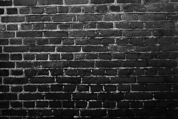 Wall Mural - Black Brick Wall Texture or Background. Abstract Black wall texture for background. Black wall texture rough background dark concrete old grunge background texture