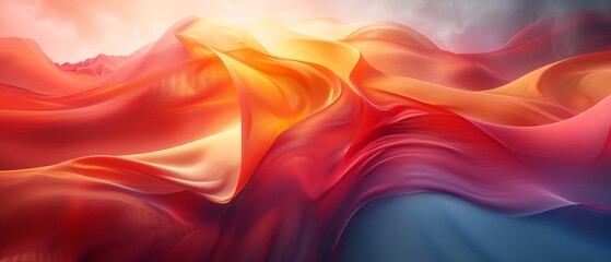 Aufkleber - An abstract spectrum of colors rendered in 3D