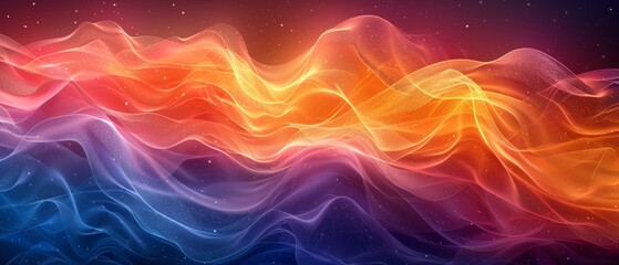 Fototapete - For art product design, social media, trendy, vintage, brochure, banner, gradient blurred colorful background with grain noise effect