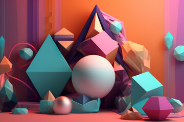 Wall Mural - abstract background - generative ai