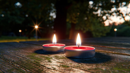 Wall Mural - candles in the church