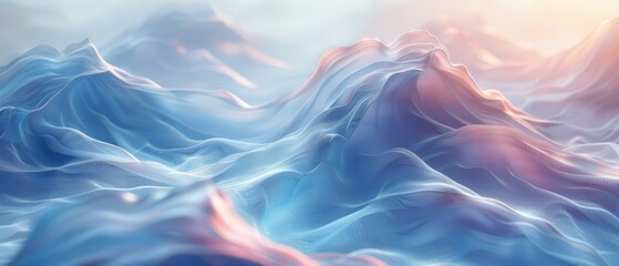Aufkleber - Abstract background of blue light waves