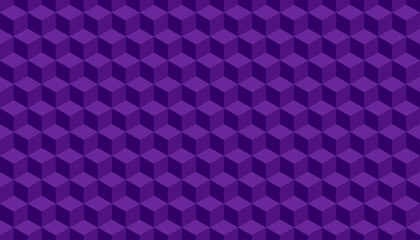 Wall Mural - 3d cube pattern purple background. vector illustration