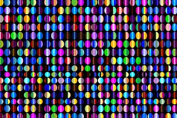 Aufkleber - A whimsical and vibrant display of multicolored circles overlapping on a background, creating a mesmerizing visual effect
