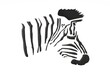 3d Zebra black stripes background