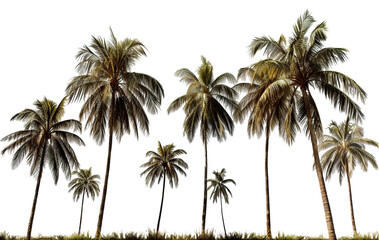 Canvas Print - Tropical palm trees, cut out