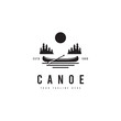 © Dentma Art - Canoe logo in a simple minimalist style. Suitable for sport, holiday or cruise logos.