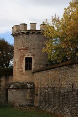 Poster - old castle tower in France, Epoisses