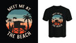 Summer retro t-shirt design for men and women. summer beach vacation t-shirts, summer surfing t-shirt vector design. Retro vintage t-shirt design. Custom t-shirt design.